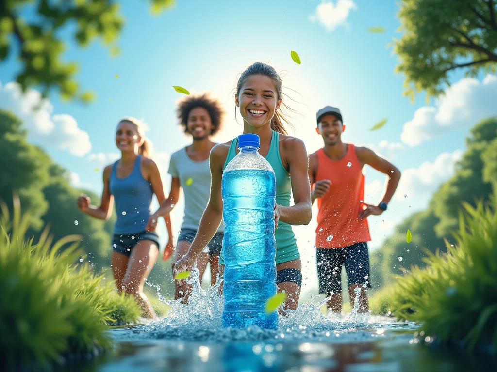 Abstract horizontal bands in frost blue and lilac on deep background